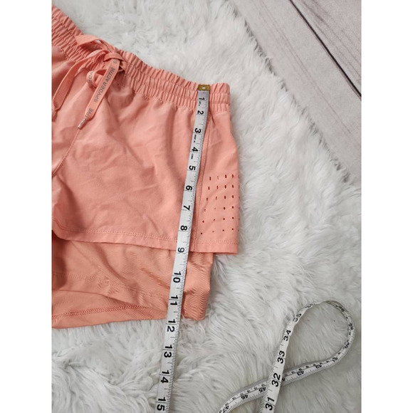 Spyder Active Womens Athletic Shorts Orange Pockets Mid Rise Drawstring Solid S - Picture 4 of 7